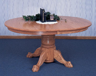 oak pedestal table